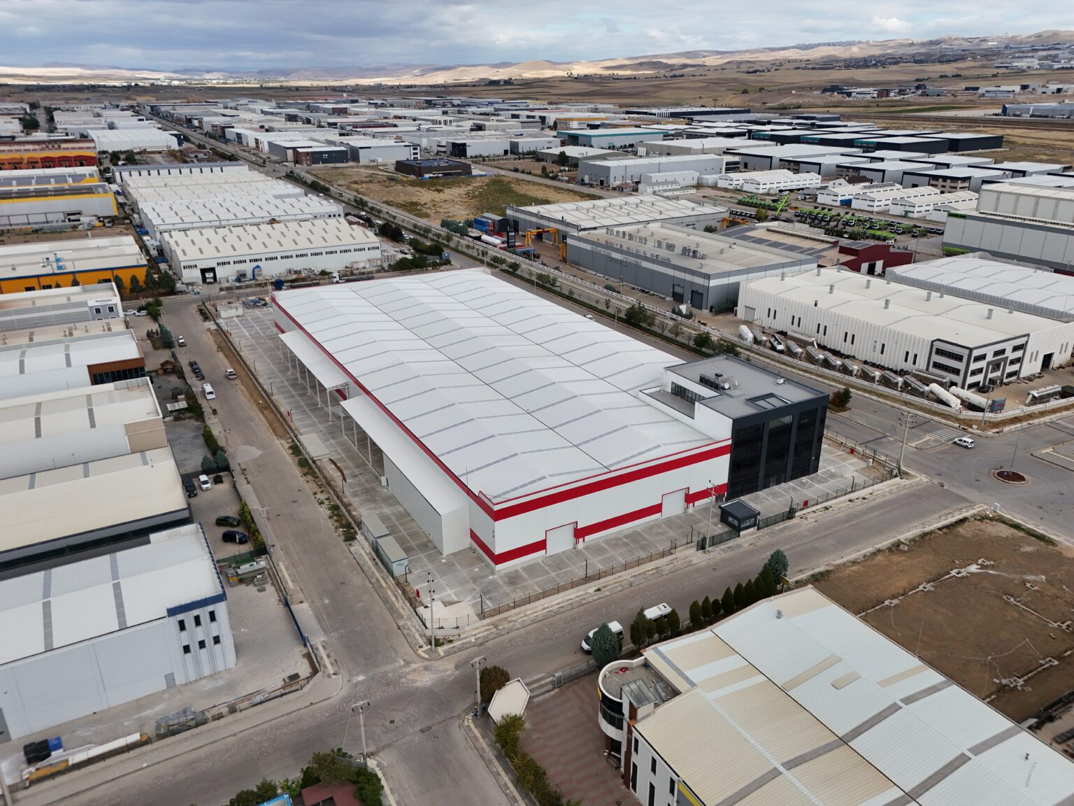 Nuriş Prefabrik fabrika yerleşkesi havadan görünüm