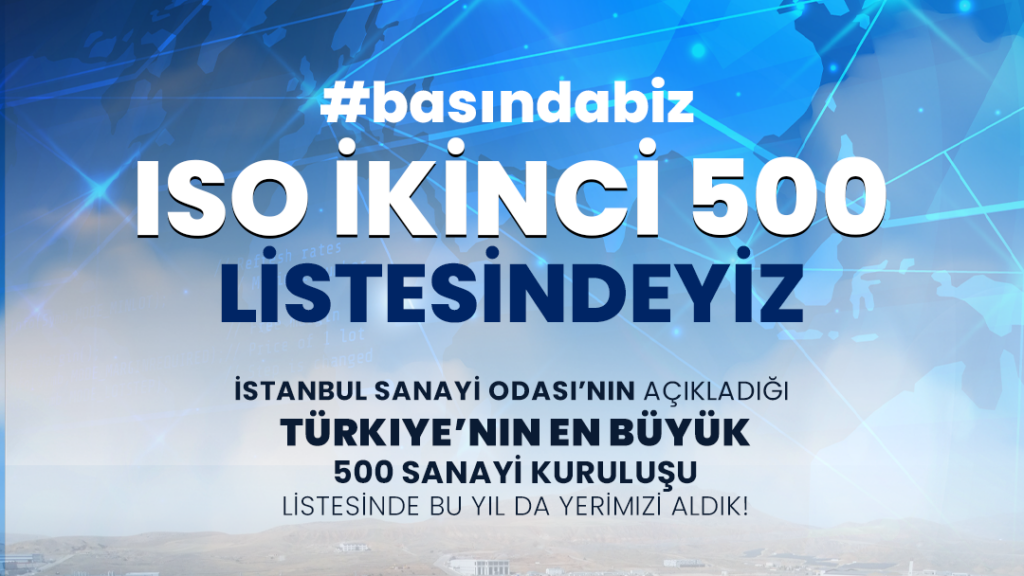 ISO İkinci 500 listesindeyiz duyuru görseli – Nuriş Prefabrik