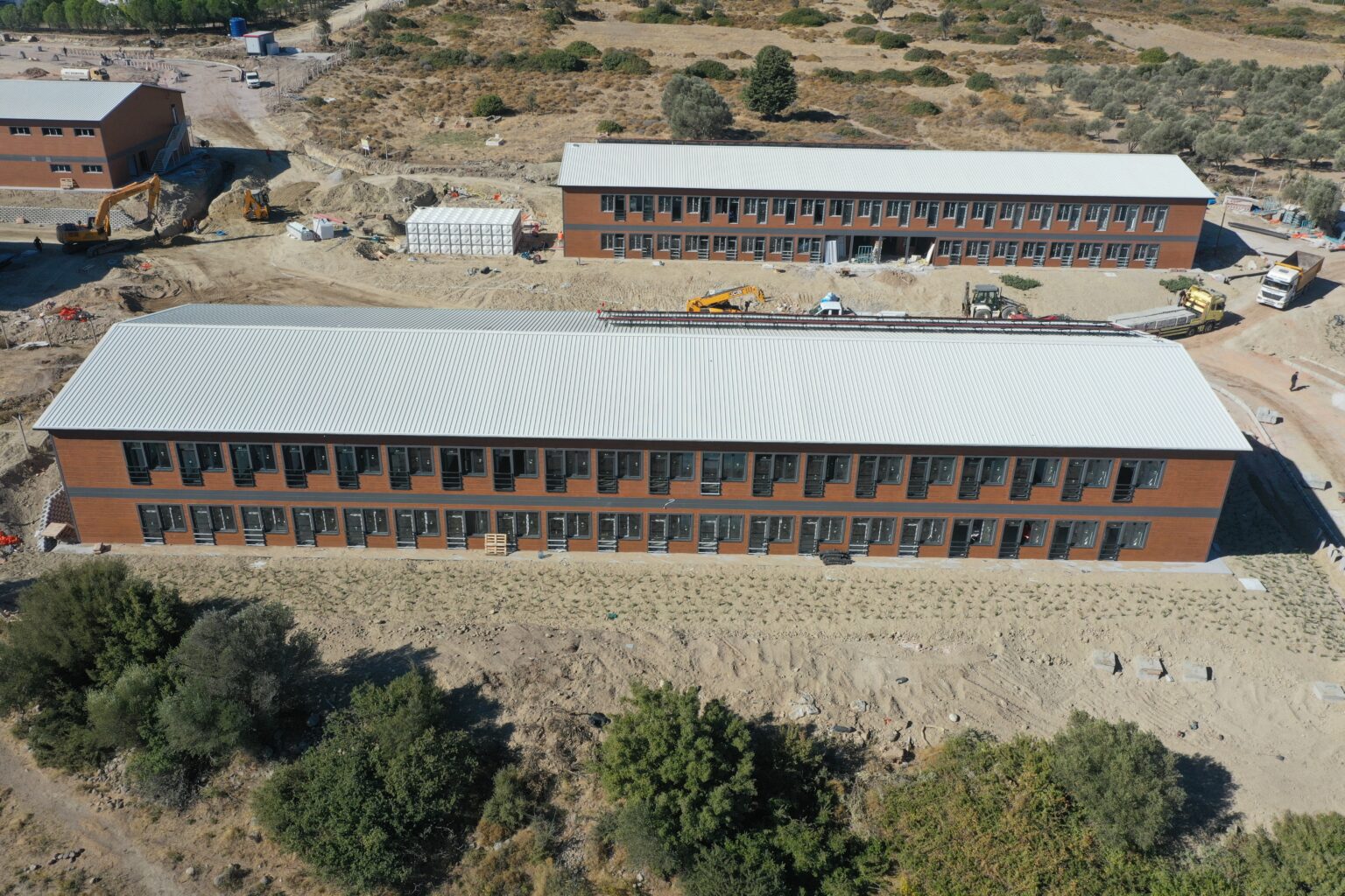 İzmir Urla Yurt — tamamlanmış blok havadan